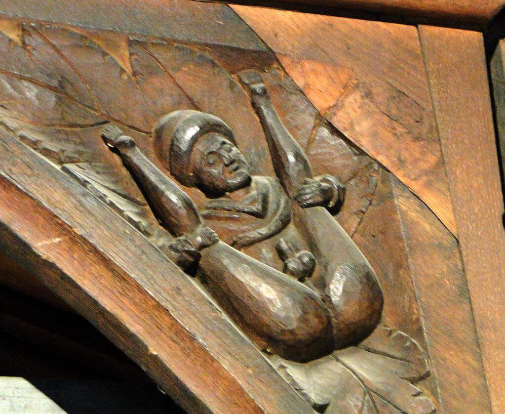 Decoration on door of All Saints Church in Hereford.