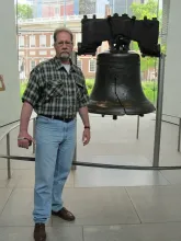 William Finck at the Liberty Bell, Philthadelphia, May 15th 2011