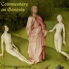 Christ, Adam and Eve in the Garden of Eden