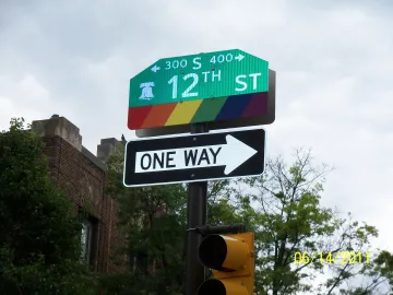 Street sign from the "gayborhood" section of Philthadelphia