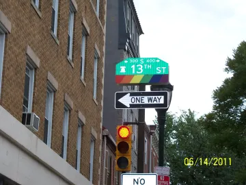 Street sign from the "gayborhood" section of Philthadelphia Street sign from the "gayborhood" section of Philthadelphia