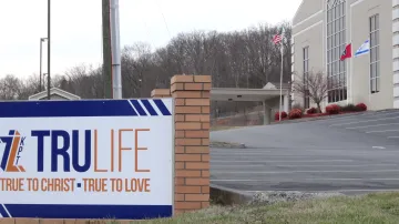 Recently-built megachurch in Kingsport, Tennessee flying an Israeli flag.