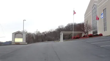 Another photo of the recently-built megachurch in Kingsport, Tennessee flying an Israeli flag.