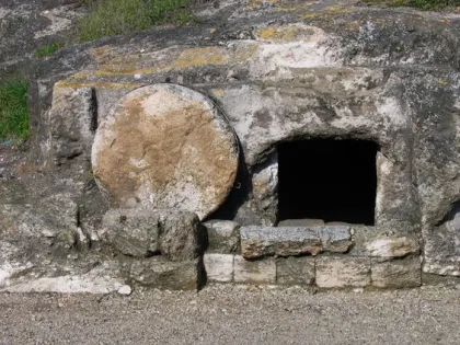 Ancient open tomb in Jerusalem