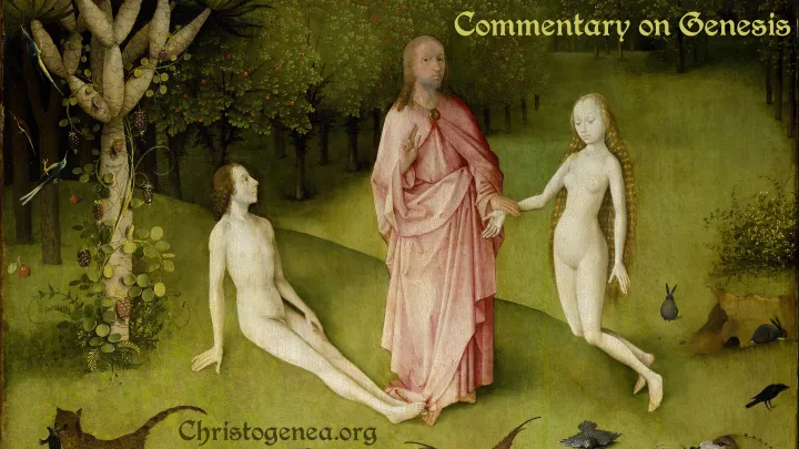 Christ, Adam and Eve in the Garden of Eden