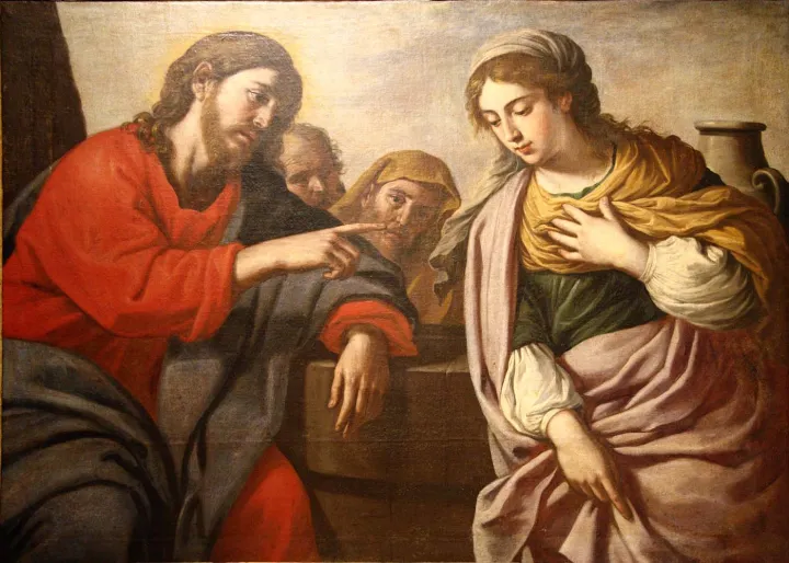 Christ and the Samaritan woman, Stefano-Erardi, 17th century