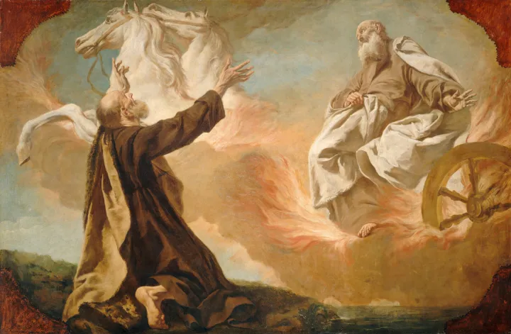 Giovanni Battista Piazzetta, Elijah taken up in a Chariot of Fire, circa mid-18th century