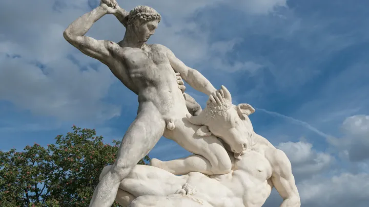 Theseus slays the Minotaur