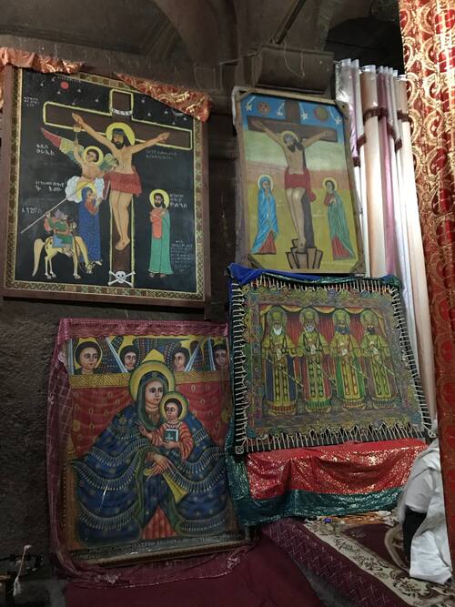 Paintings from rock-hewn churches of Lalibela